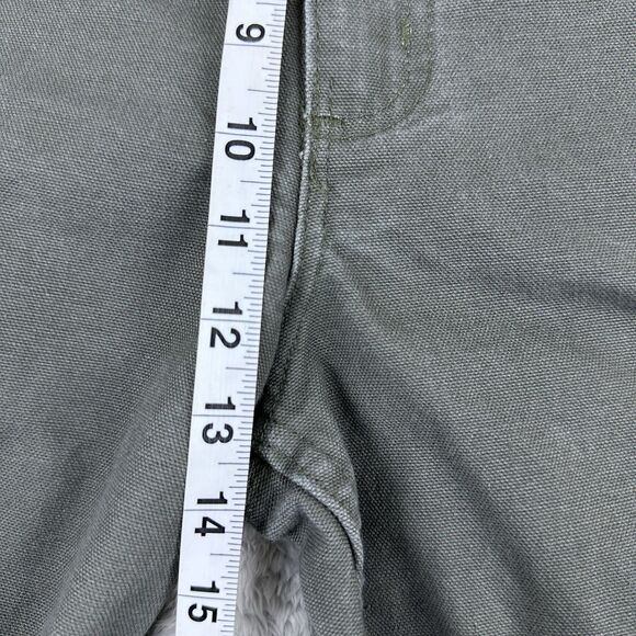 Carhartt Mens 42x30 Work Pants Green Utility Canvas B11-MOS Carpenter Rugged Fit - Picture 6 of 12